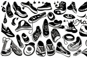 Keep your eyes to the sky never glued to your shoes tattoo idea