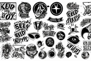 Keep your eyes to the sky never glued to your shoes tattoo idea
