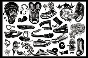 Keep your eyes to the sky never glued to your shoes tattoo idea