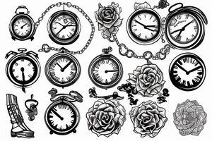 clock chain war tattoo idea