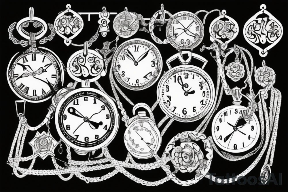 clock chain war tattoo idea