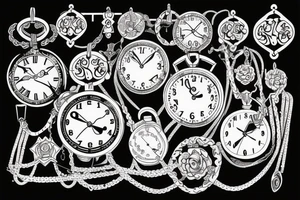 clock chain war tattoo idea