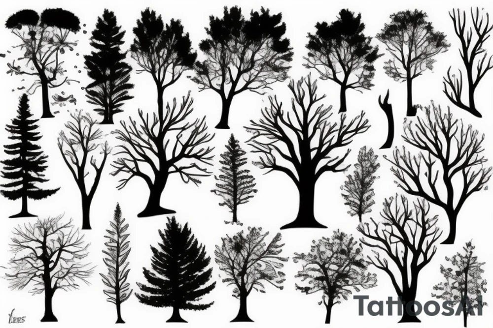 2 trees tattoo idea