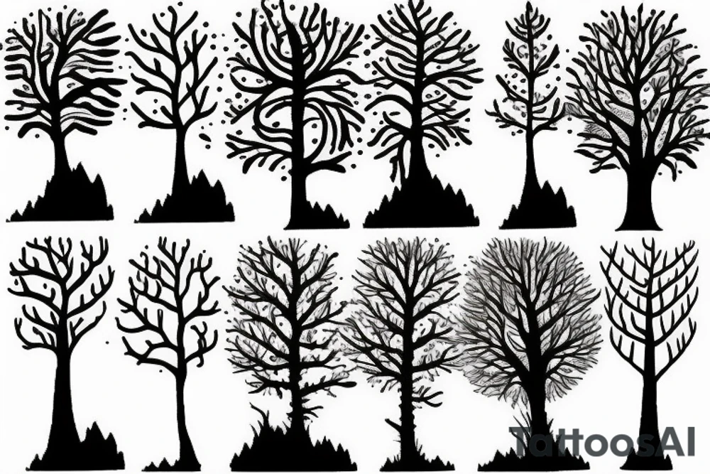 2 trees tattoo idea