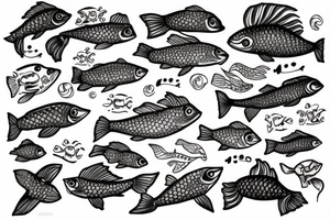 stoner fish tattoo idea