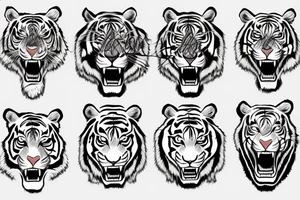 a tiger roaring tattoo idea