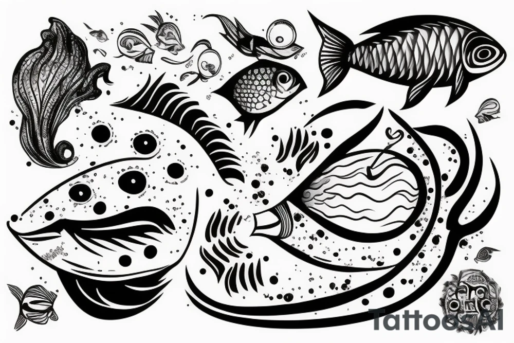 fish smoking a joint tattoo idea