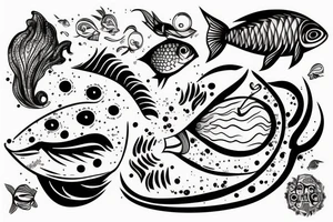 fish smoking a joint tattoo idea