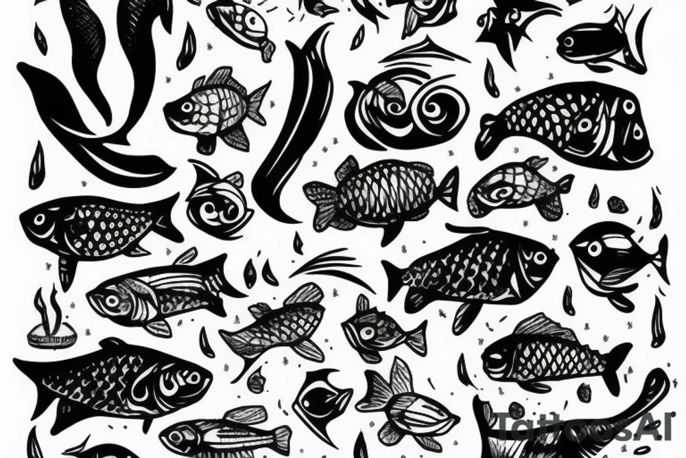 fish smoking a joint tattoo idea