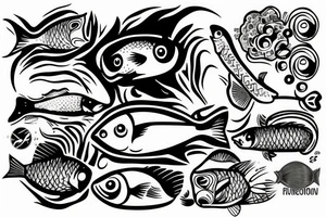 fish smoking a joint tattoo idea