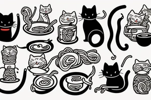 Ramen cat tattoo idea