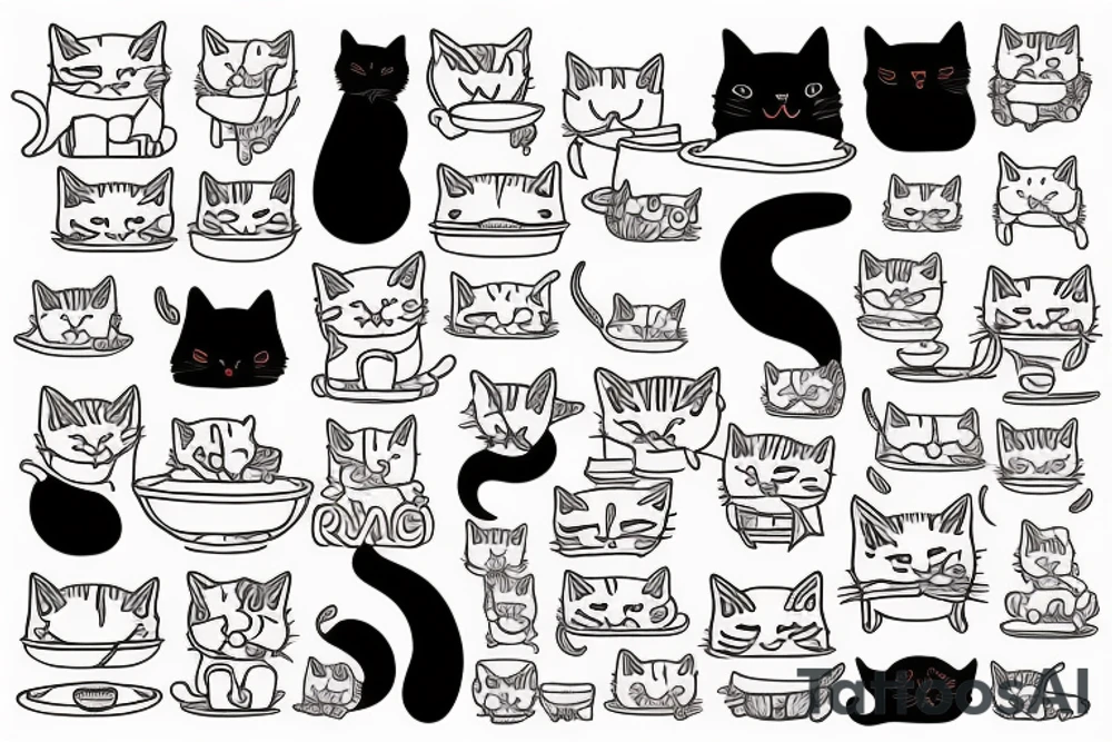Ramen cat tattoo idea