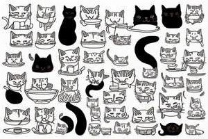 Ramen cat tattoo idea