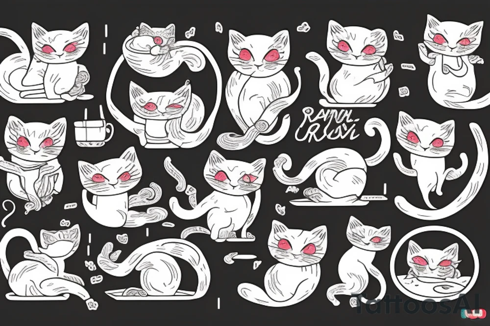 Ramen cat tattoo idea