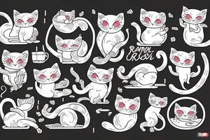 Ramen cat tattoo idea