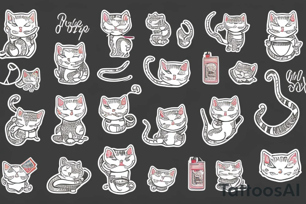 Ramen cat tattoo idea