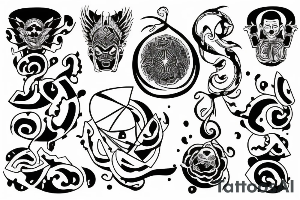 Balance in life represented cryptically tattoo idea