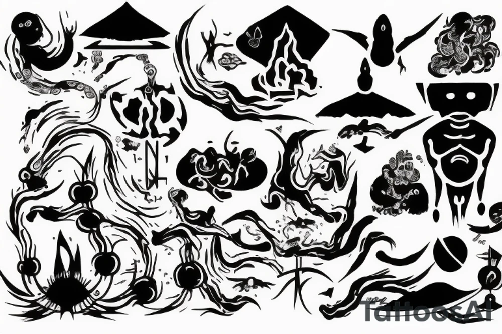 Balance in life represented cryptically tattoo idea