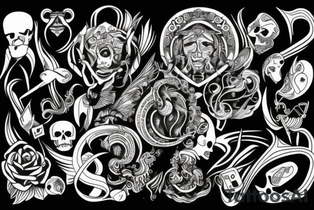 Balance in life represented cryptically tattoo idea