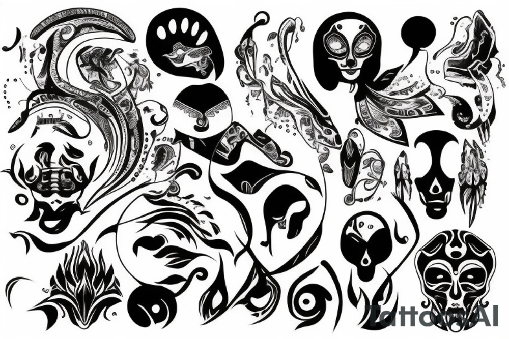 Balance in life represented cryptically tattoo idea