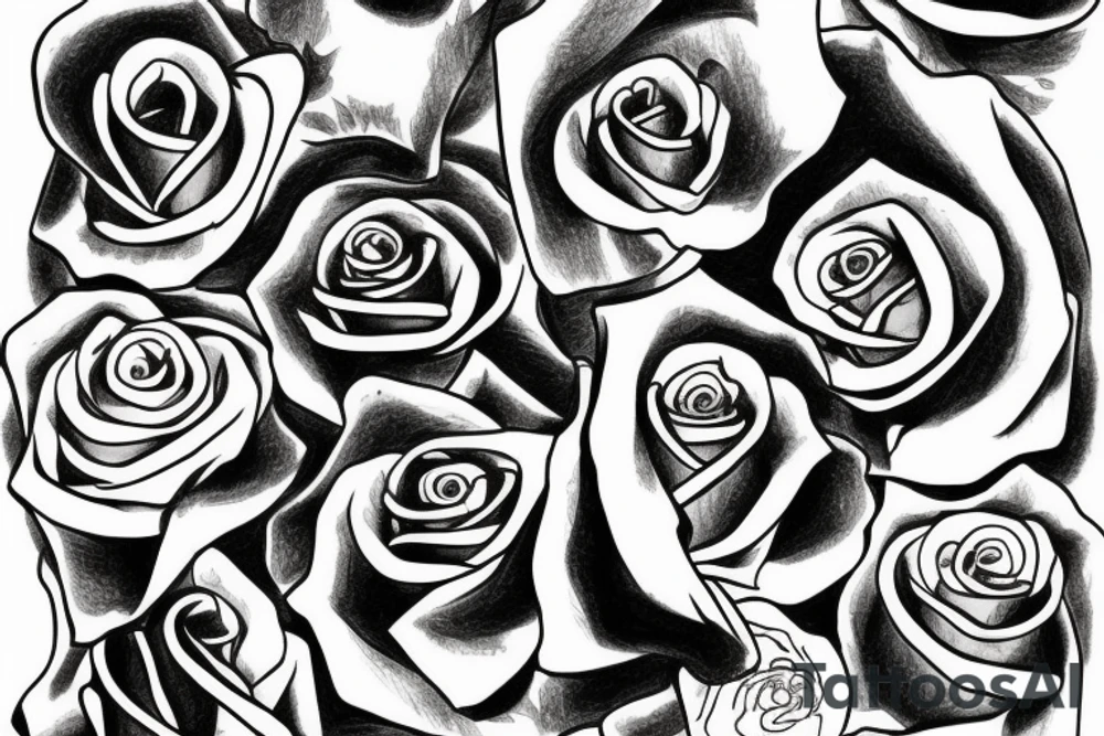 Ace of spades on fire with a wilting rose tattoo idea