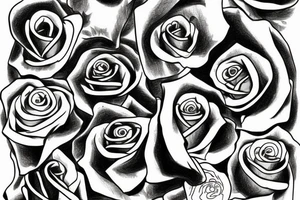 Ace of spades on fire with a wilting rose tattoo idea