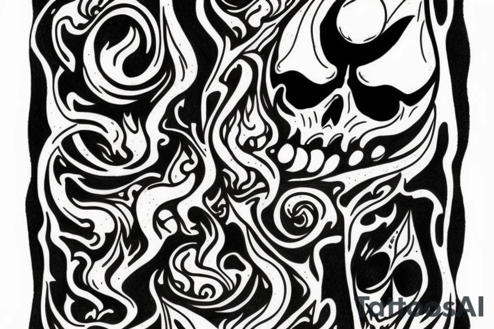 Ace of spades on fire tattoo idea