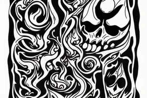 Ace of spades on fire tattoo idea