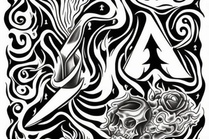 Ace of spades on fire tattoo idea