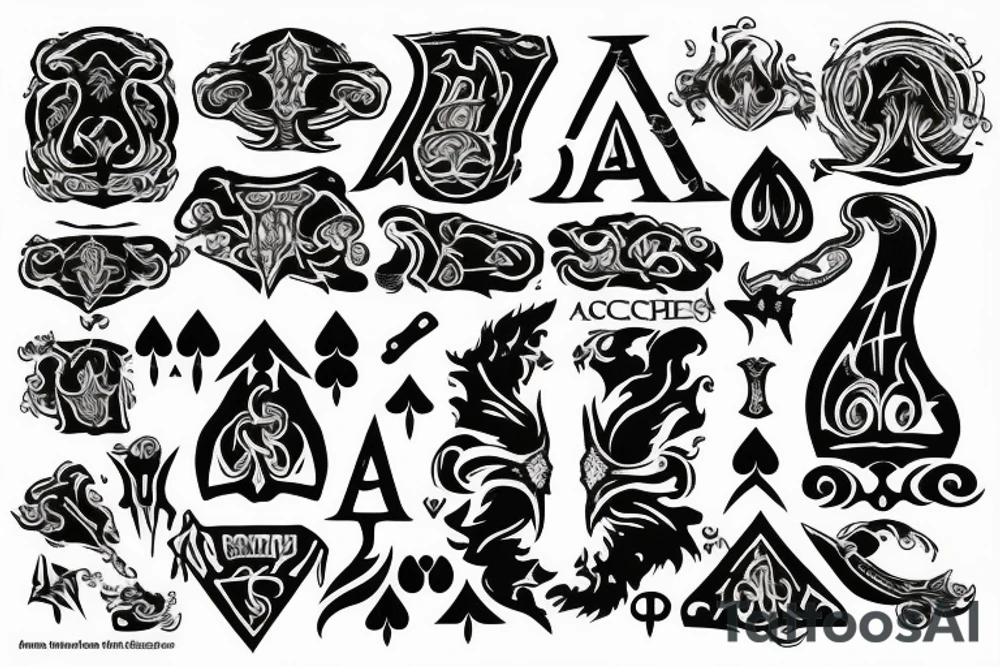 Ace of spades on fire tattoo idea