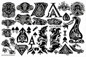 Ace of spades on fire tattoo idea