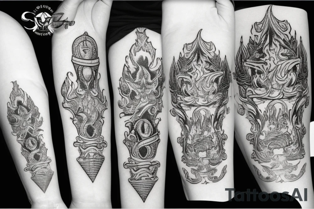 Ace of spades on fire tattoo idea