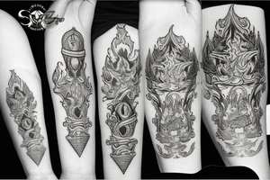 Ace of spades on fire tattoo idea