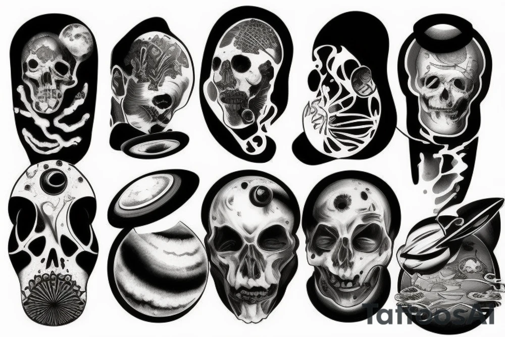 Planets and Hipócrates tattoo idea