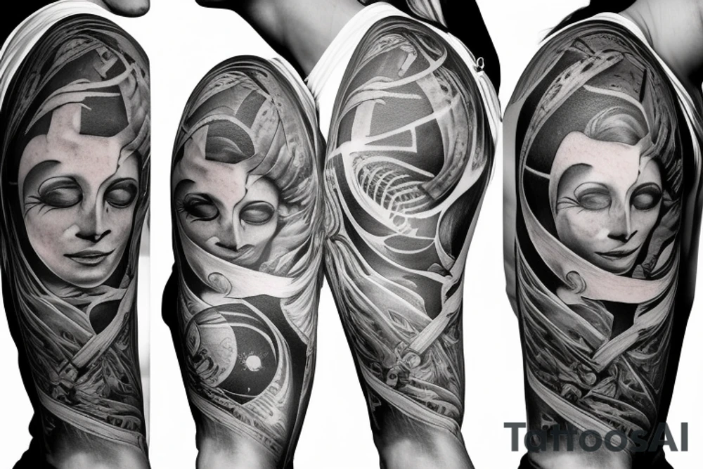 Medicine and planets tattoo idea