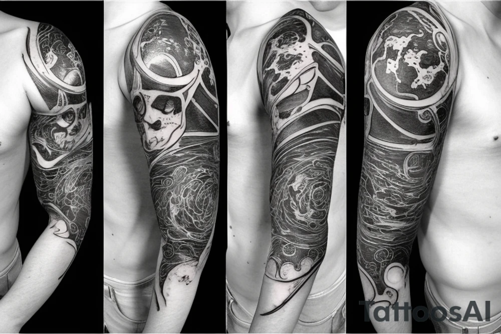 Medicine and planets tattoo idea