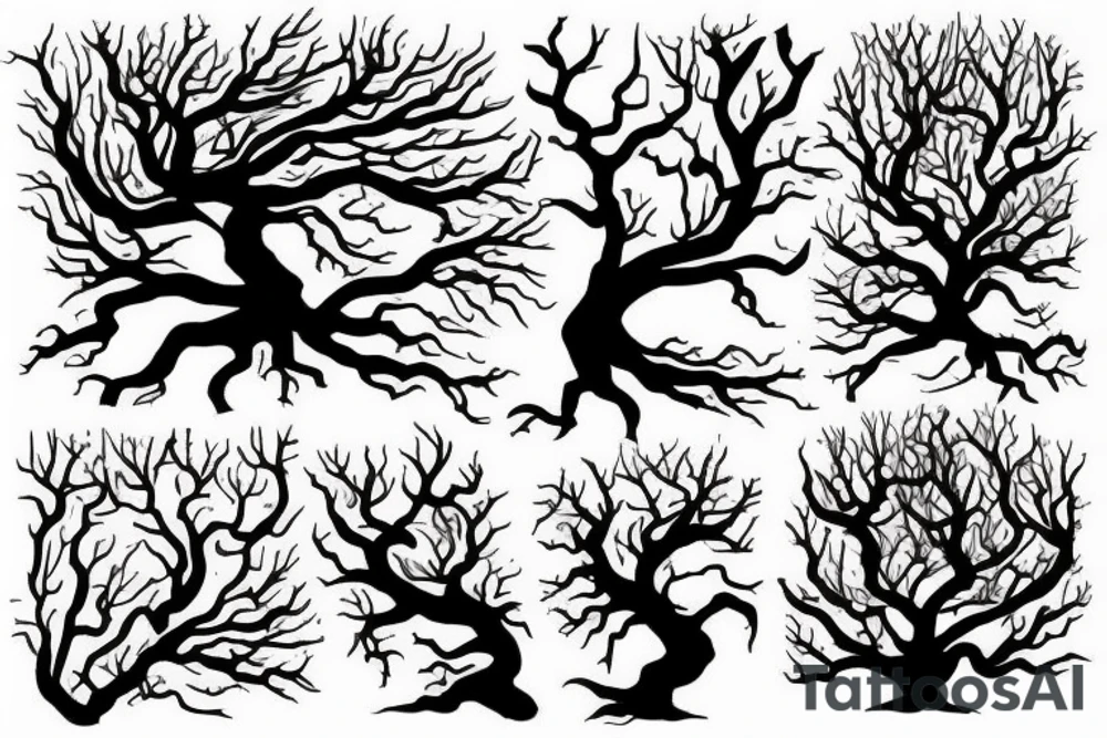 A river that fusion with roots of a tree tattoo idea