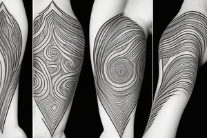 A river that fusion with roots of a tree tattoo idea