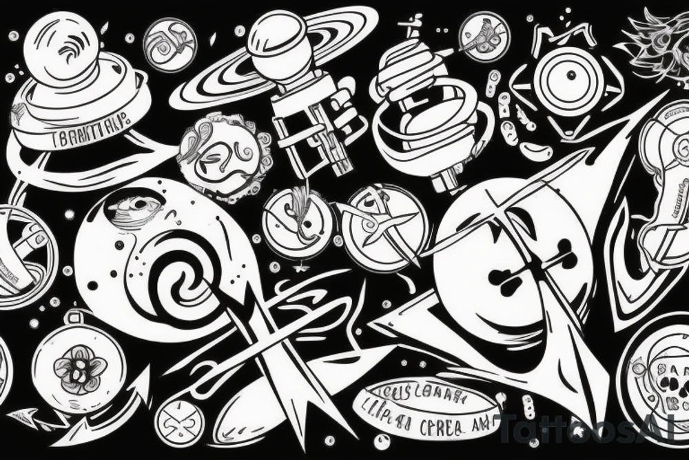 Doctor, planets, anchor tattoo idea