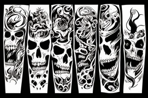Demon and death tattoo idea