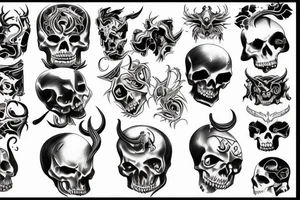 Demon and death tattoo idea