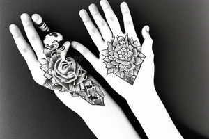 praying hands anime tattoo idea