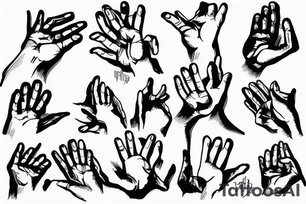 praying hands anime tattoo idea