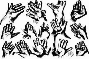 praying hands anime tattoo idea