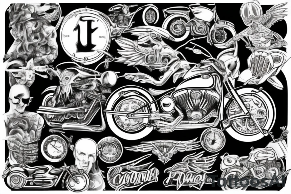 Motorcycle poker god movies tattoo idea