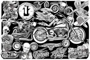 Motorcycle poker god movies tattoo idea