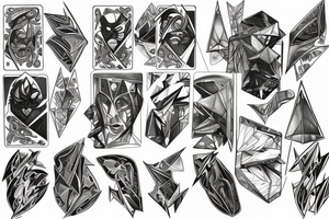Prism from flesh and blood trading card game tattoo idea
