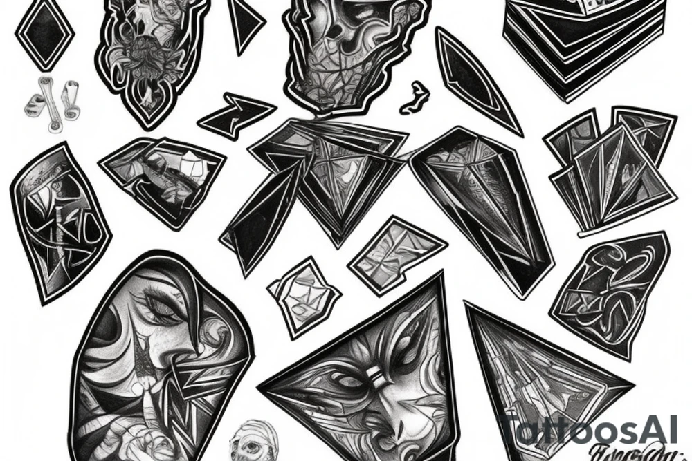Prism from flesh and blood trading card game tattoo idea
