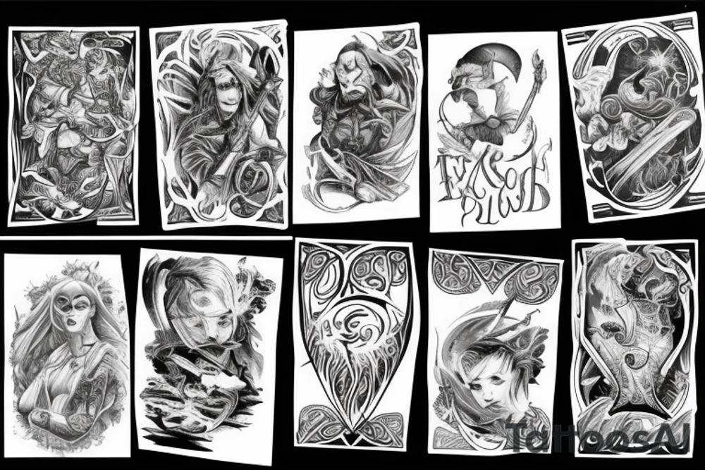 flesh and blood trading card game tattoo idea