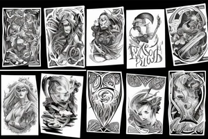 flesh and blood trading card game tattoo idea